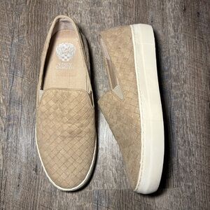 Vince Camuto Kamron Woven Suede Slip-On Loafers